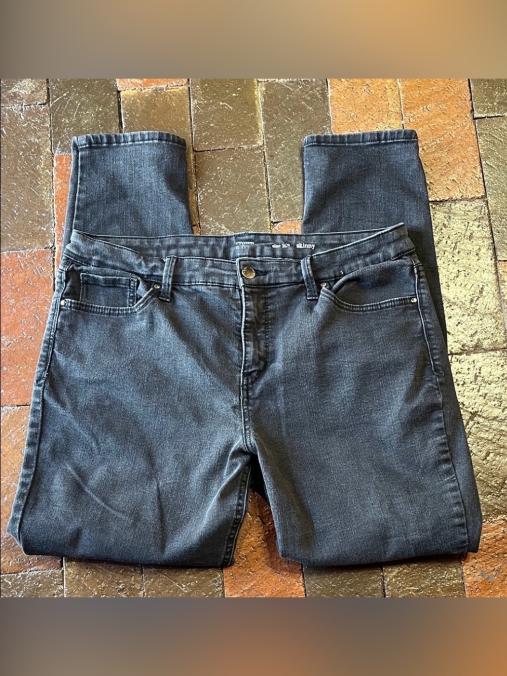 Crown and Ivy size 16R Skinny black jeans 27” inseam 2253
